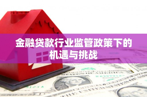 象州金融贷款行业监管政策下的机遇与挑战