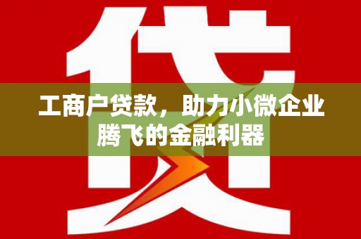 全州工商户贷款，助力小微企业腾飞的金融利器