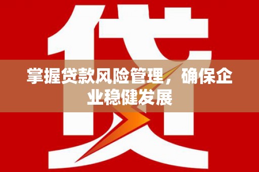 高平掌握贷款风险管理，确保企业稳健发展